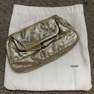 FENDI Gold Clutch